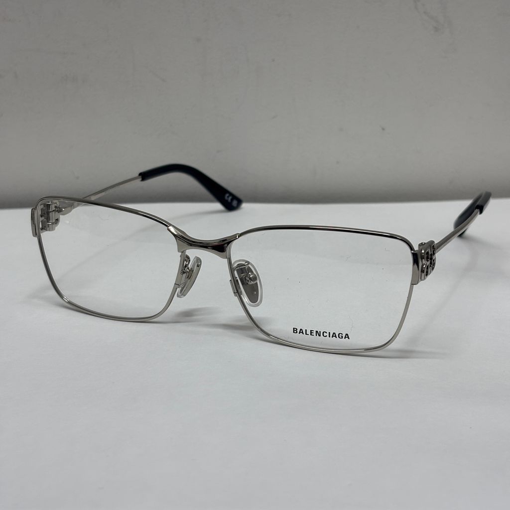BALENCIAGA バレンシアガ 25AW LOGO SQUARE GLASSES メガネ BB0375OA シルバー size:58 16【中目黒B06】 BALENCIAGA バレンシアガ 25AW LOGO SQUARE GLASSES メガネ BB0375OA シルバー size:58 16【中目黒B06】