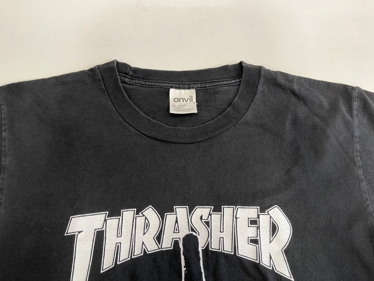 スラッシャー THRASHER OLD 90's anvil タグ シングルステッチ the only bird we know TEE 黒 Tシャツ ブラック Mサイズ 101MT-6384