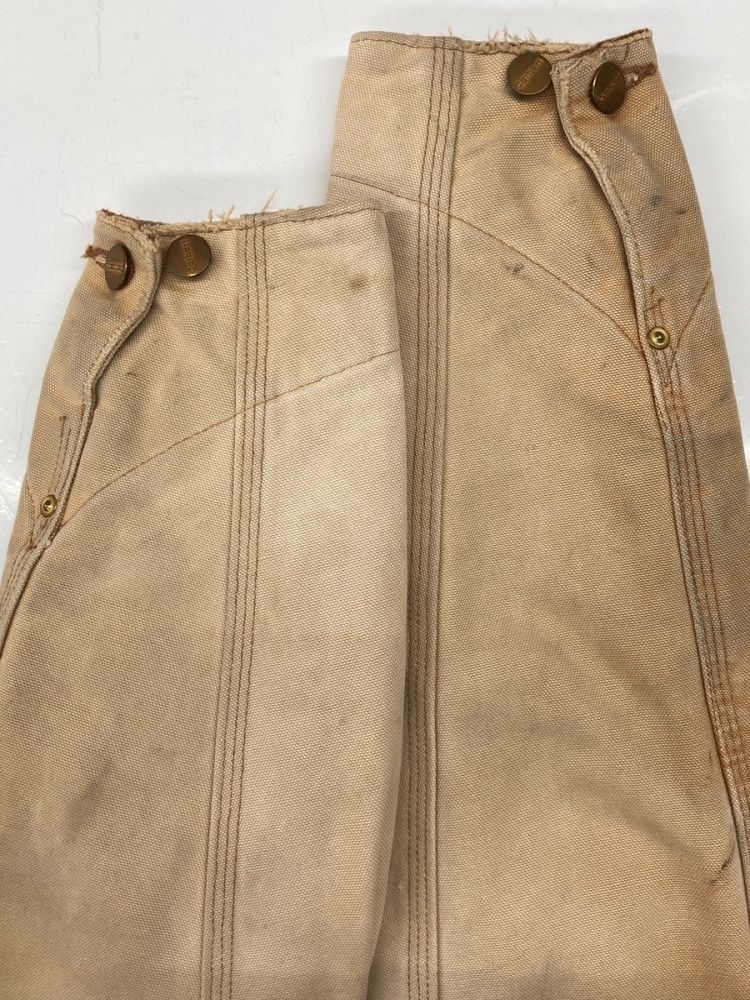 カーハート Carhartt Michigan Chore Coat ミシガン チョア コート ボタンアップ ワーク 裏ブランケット ジャケット 薄茶 C01 BRN サイズ36R ジャケット ロゴ ベージュ 104MT-3291