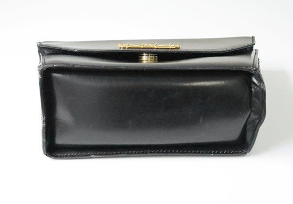 ☆オールド セリーヌ ◆ ゴールド金具 台形 ハンドバッグ 黒 レザー フォーマル ニノバッグ ヴィンテージ CELINE ◆GG51 ☆オールド セリーヌ ◆ ゴールド金具 台形 ハンドバッグ 黒 レザー フォーマル ニノバッグ ヴィンテージ CELINE ◆GG51