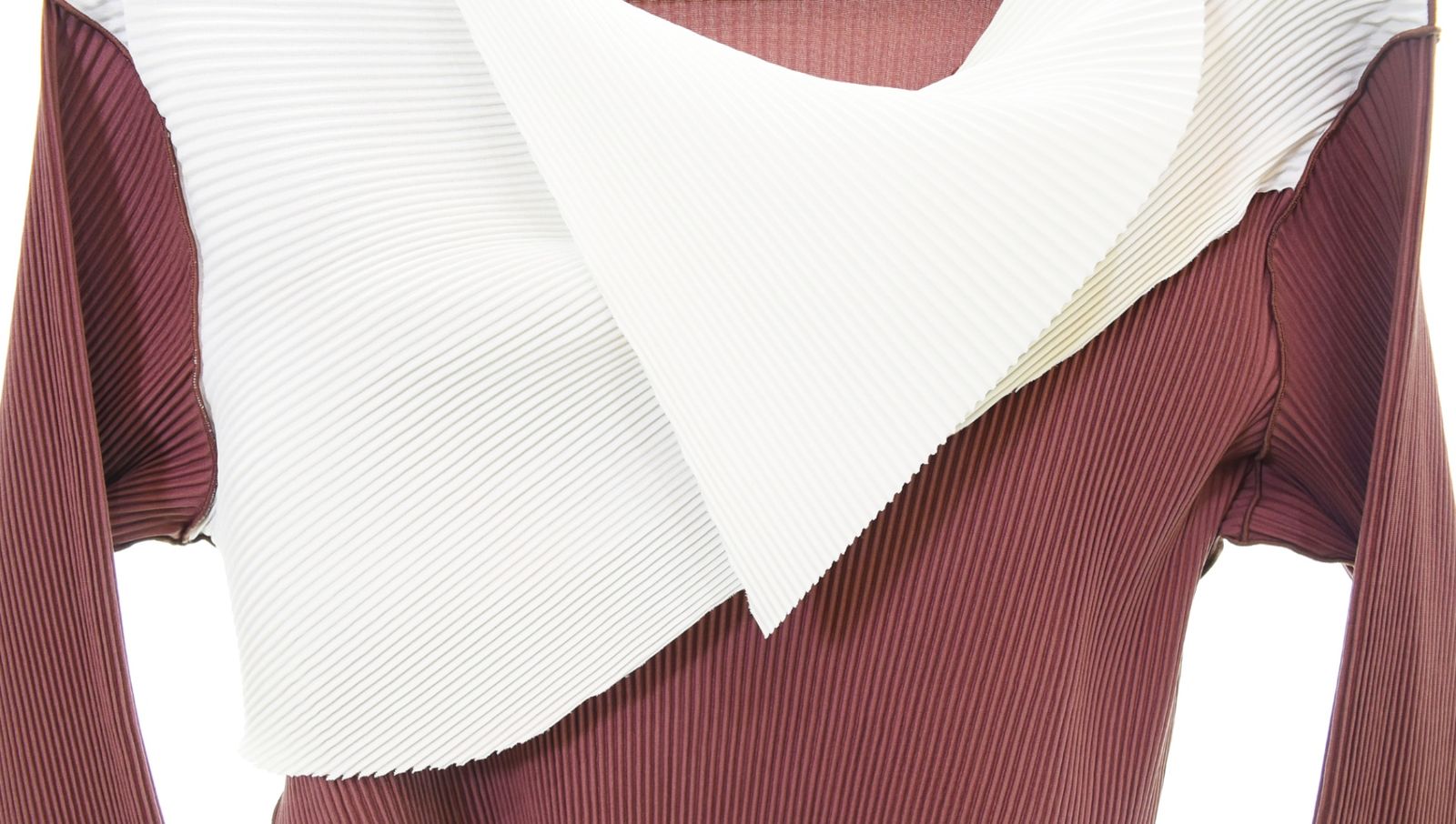 コトハヨコザワ kotohayokozawa todo 24AW PLEATS DRAPED NECK TOP プリーツ ドレープドネックトップ カットソー 長袖カットソー ワインレッド フリーサイズ 103LT-229