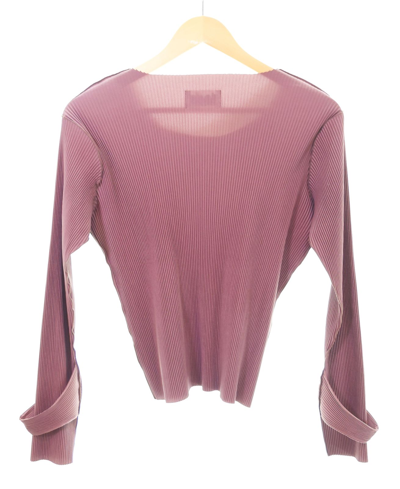 コトハヨコザワ kotohayokozawa todo 24AW PLEATS DRAPED NECK TOP プリーツ ドレープドネックトップ カットソー 長袖カットソー ワインレッド フリーサイズ 103LT-229