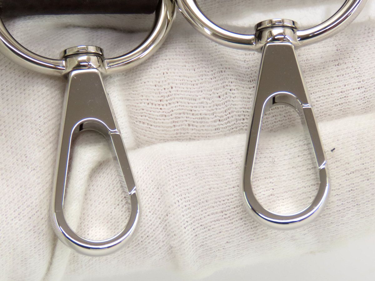【未使用】エルメス HERMES ガーデンパーティTPM用 ショルダーストラップ 調節不可 ダークブラウン キャンバス レザー