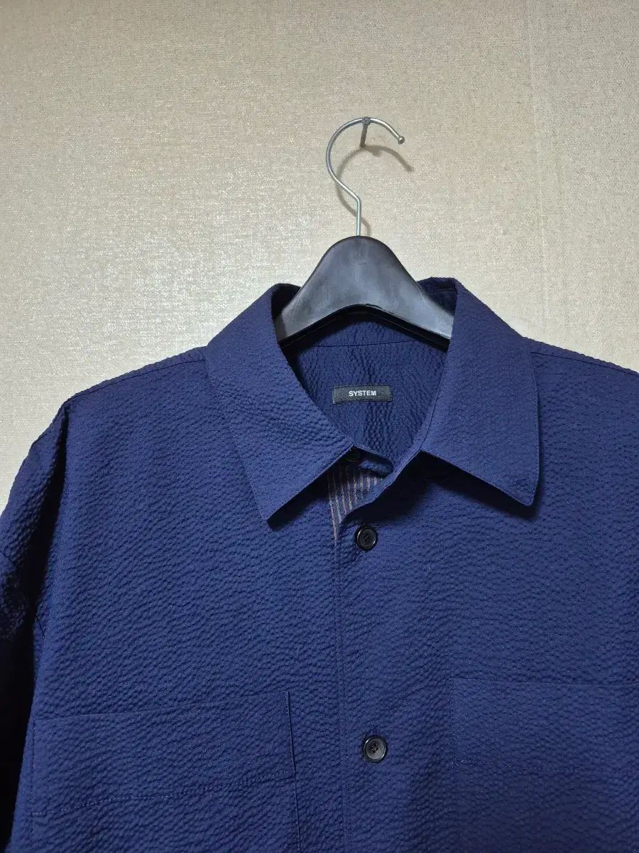 SYSTEM homme シアサッカー 半袖 シャツ SYSTEM homme シアサッカー 半袖 シャツ