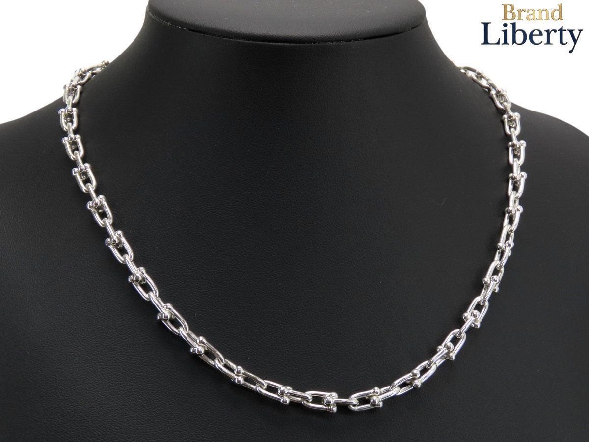 【レア新品仕上げ】ティファニー TIFFANY&Co ハードウェア スモール リンク ネックレス スターリングシルバー ペンダント ロング 51cm シルバー スターリングシルバー シルバー925 AG925