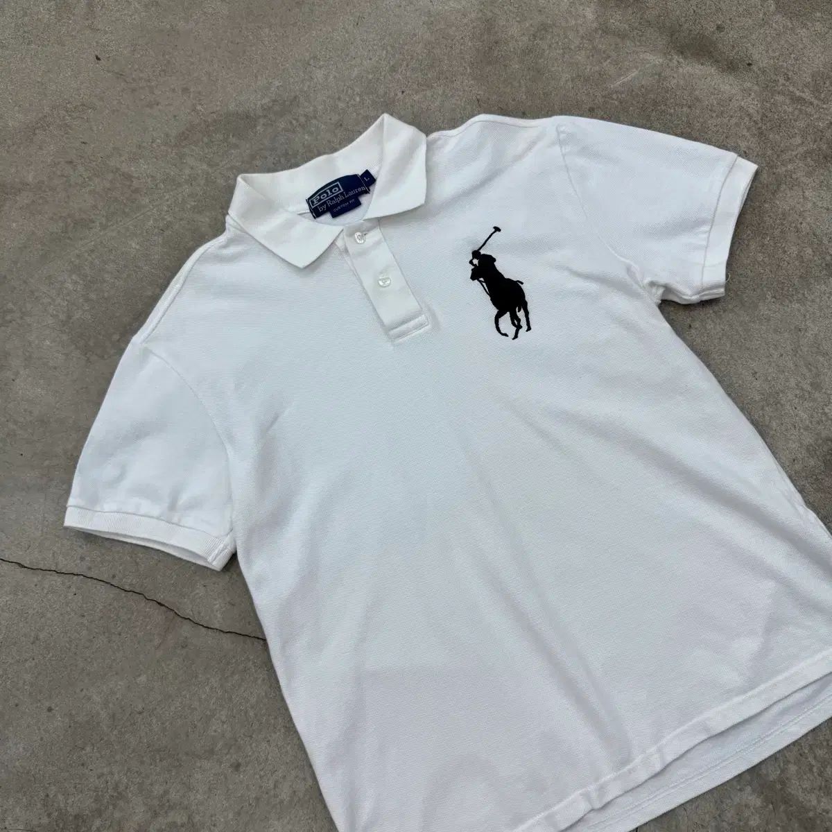 ユニセックス POLO RALPH LAUREN ポロラルフローレン BIG ポニー 白 半袖