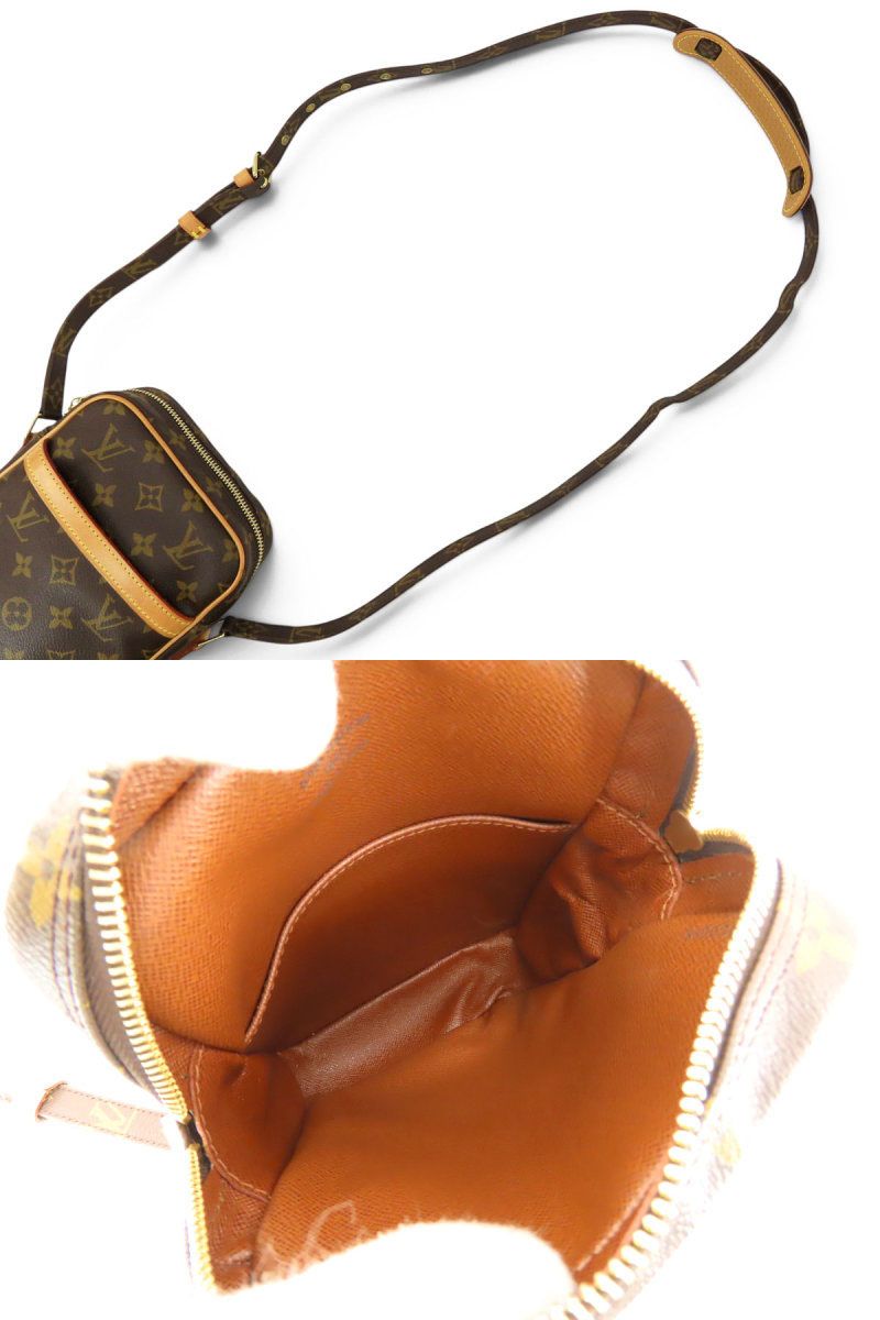 【外美品】ルイヴィトン LOUIS VUITTON モノグラム ダヌーブ 斜め掛けショルダーバッグ ポーチ ポシェット ダークブラウン M45266 【外美品】ルイヴィトン LOUIS VUITTON モノグラム ダヌーブ 斜め掛けショルダーバッグ ポーチ ポシェット ダークブラウン M45266