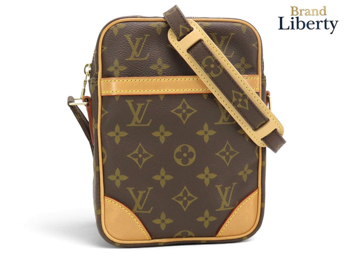 【外美品】ルイヴィトン LOUIS VUITTON モノグラム ダヌーブ 斜め掛けショルダーバッグ ポーチ ポシェット ダークブラウン M45266