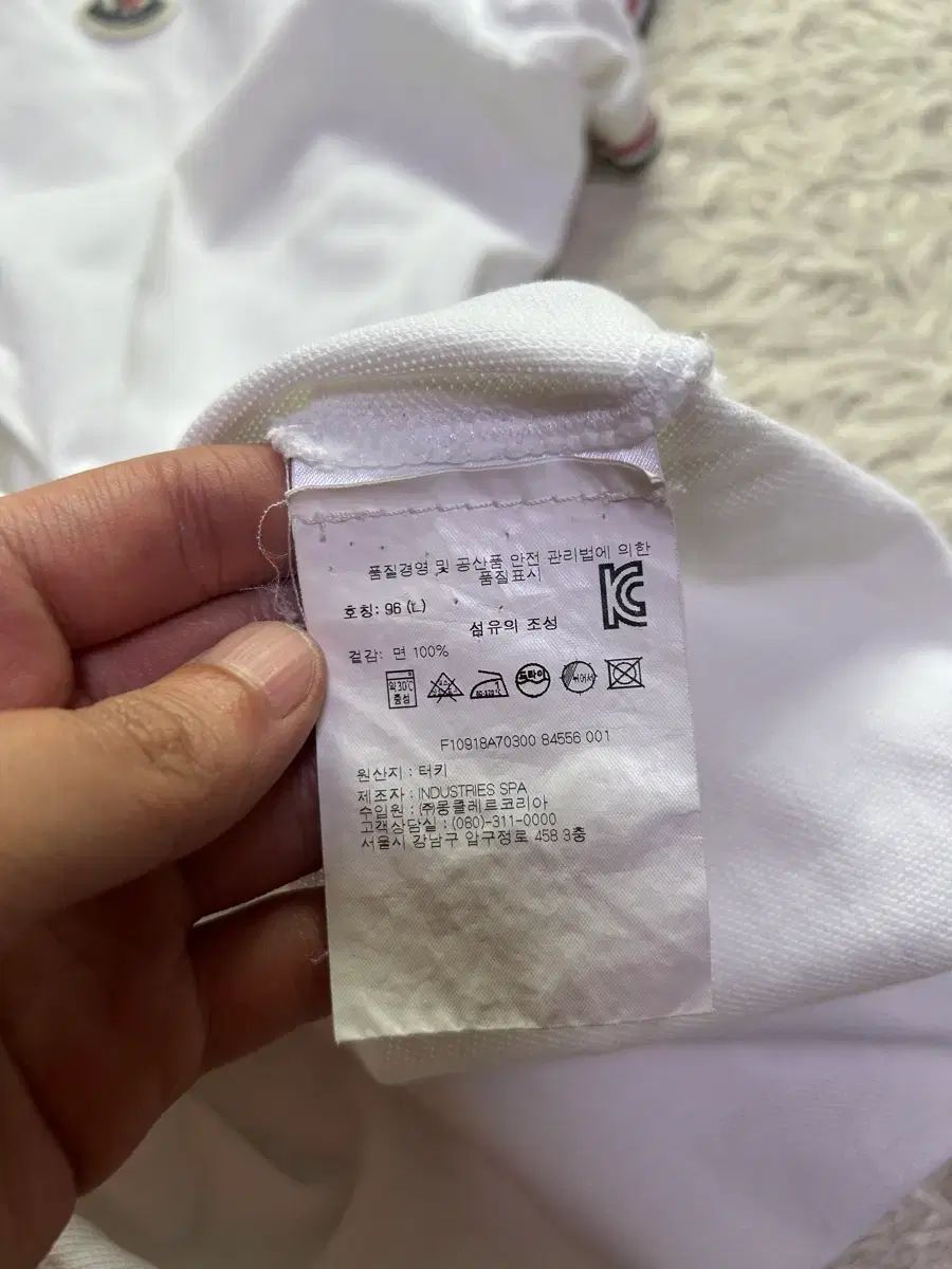 百貨店購入品 ほぼ新品 MONCLER モンクレール 半袖 カラーTシャツ 白 L