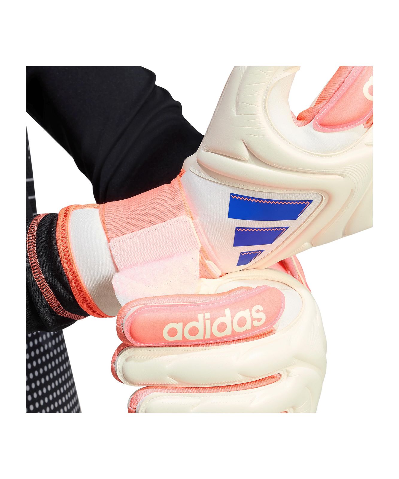 アディダス(adidas) サッカー ゴールキーパーグローブ コパPro JN5336(オフホワイト/ルシッドブルー/シグナルコーラル) KSZ19