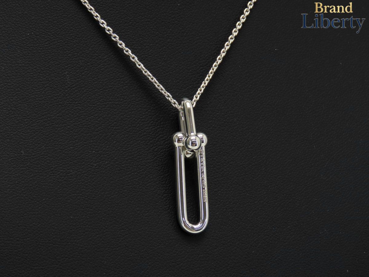 【新品仕上げ】ティファニー TIFFANY&Co. ハードウェア リンク ペンダント ネックレス 細長 スターリングシルバー シルバー シルバー925 AG925 63104310