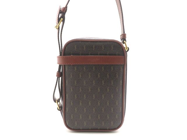 SAINT LAURENT サンローラン バッグ ショルダーバッグ ダークブラウン PVC/レザー ﾊﾞｯｸﾞ 685534 ショルダーバッグ PVC/レザー ダークブラウン ダークブラウン ユニセックス【中古】431