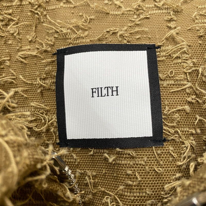 参考上代77000円 FILTH FLYING HAIR WORKER JACKET  フライングヘアワーカージャケット ブルゾン  フィルス Fl252Bl03 ベージュ 1 （14140M） 中古品】 FILTH フィルス 25FW FLYING HAIR WORKER JACKET Fl252Bl03
