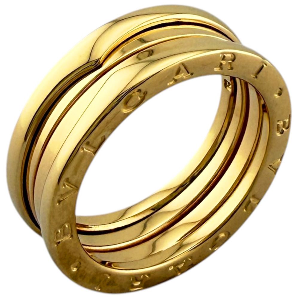 ブルガリ ビーゼロワン　3バンドリング リング 指輪 21号 18金 K18イエローゴールド ユニセックス BVLGARI 中古 ブルガリ