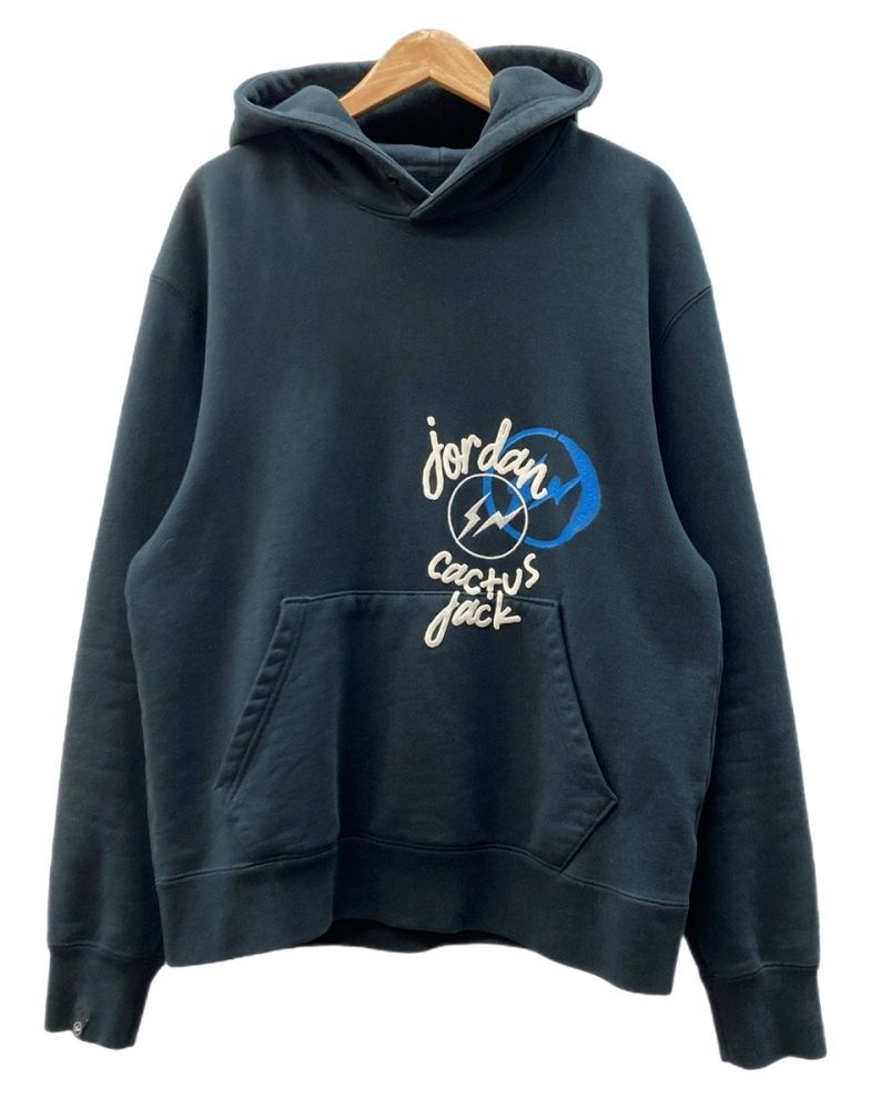 ナイキ NIKE × Travis Scott トラヴィス スコット × Fragment Design フラグメント Hoodie フーディー プルオーバー パーカー 黒 DJ0615-010 パーカ ロゴ ブラック Mサイズ 104MT-3292