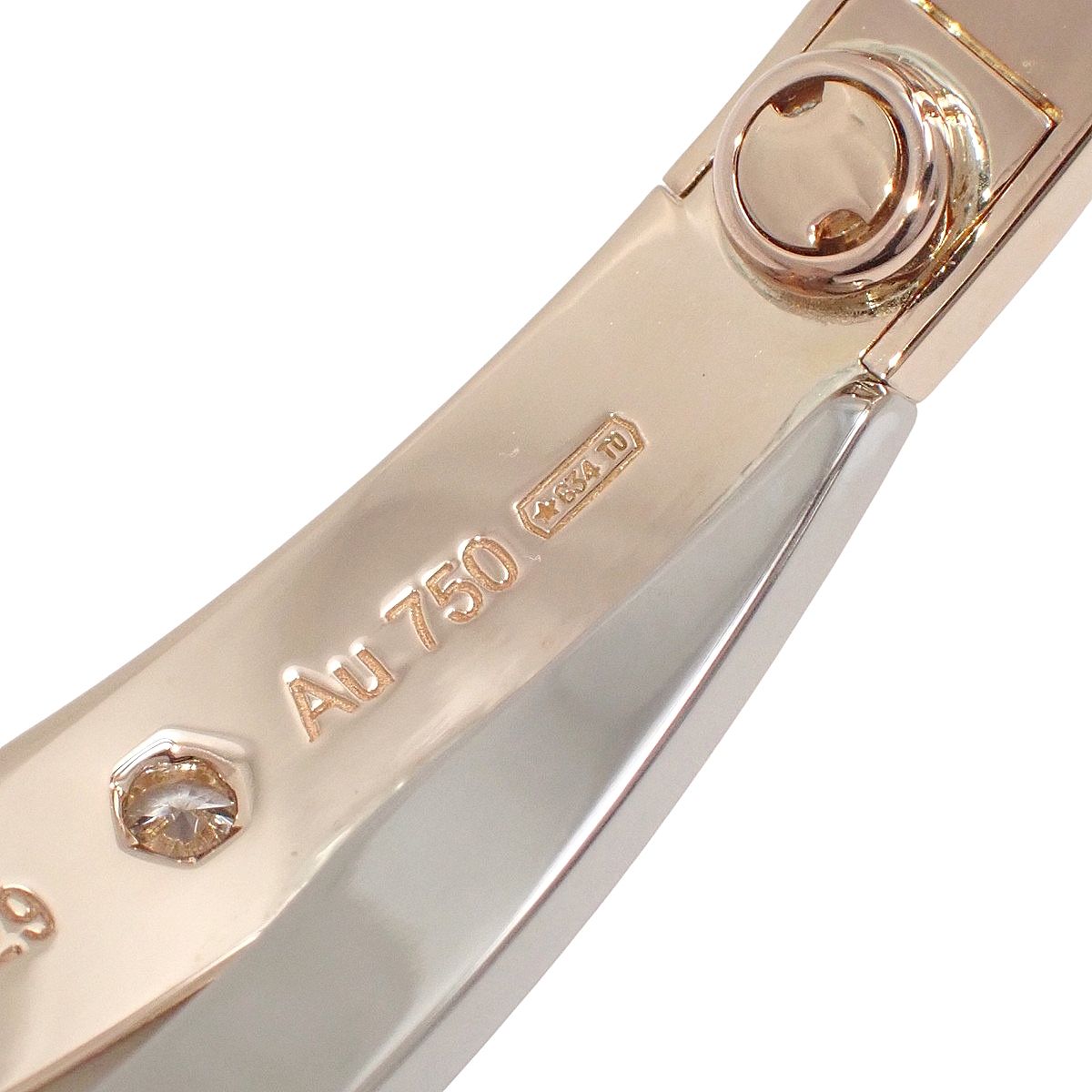 CARTIER(カルティエ) ラブコレクション LOVE ブレスレット ダイヤモンド ピンクゴールド K18PG ホワイトゴールド K18WG 19 53.3g バングル パヴェダイヤ 2連 ラブブレス シルバー銀 40802197502【アラモード】
