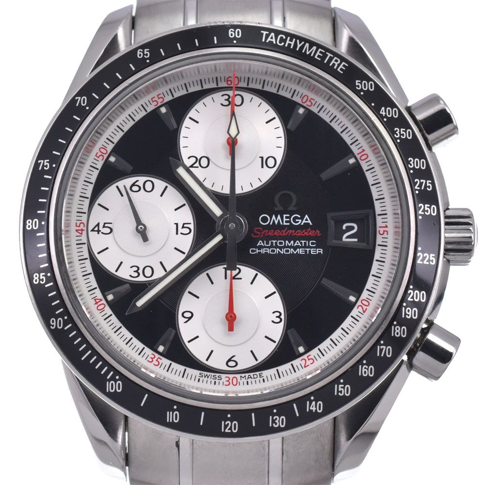 オメガ OMEGA 3210.51 スピードマスター クロノグラフ ブラック 自動巻き メンズ 良品 腕時計 L#148080