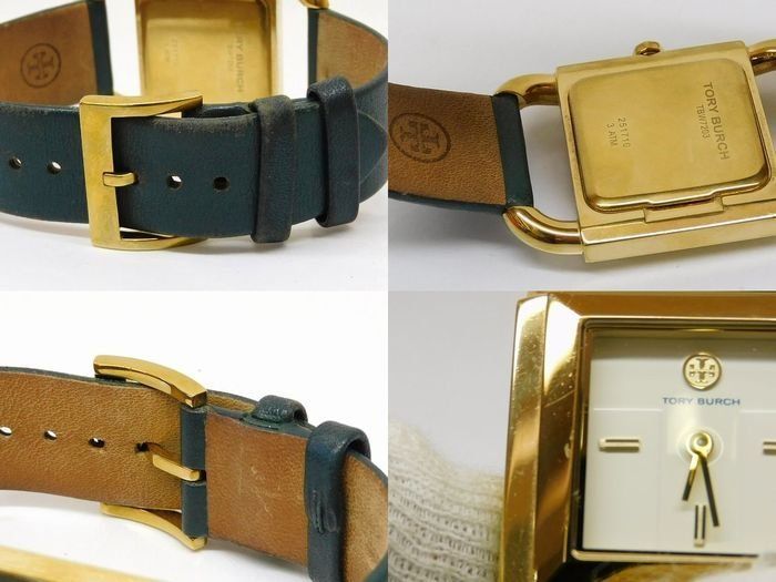 Tory Burch トリーバーチ TBW7203 ■ クォーツ 腕時計 レディース スクエア ウォッチ ゴールド×グリーン □8E Tory Burch トリーバーチ TBW7203 ■ クォーツ 腕時計 レディース スクエア ウォッチ ゴールド×グリーン □8E