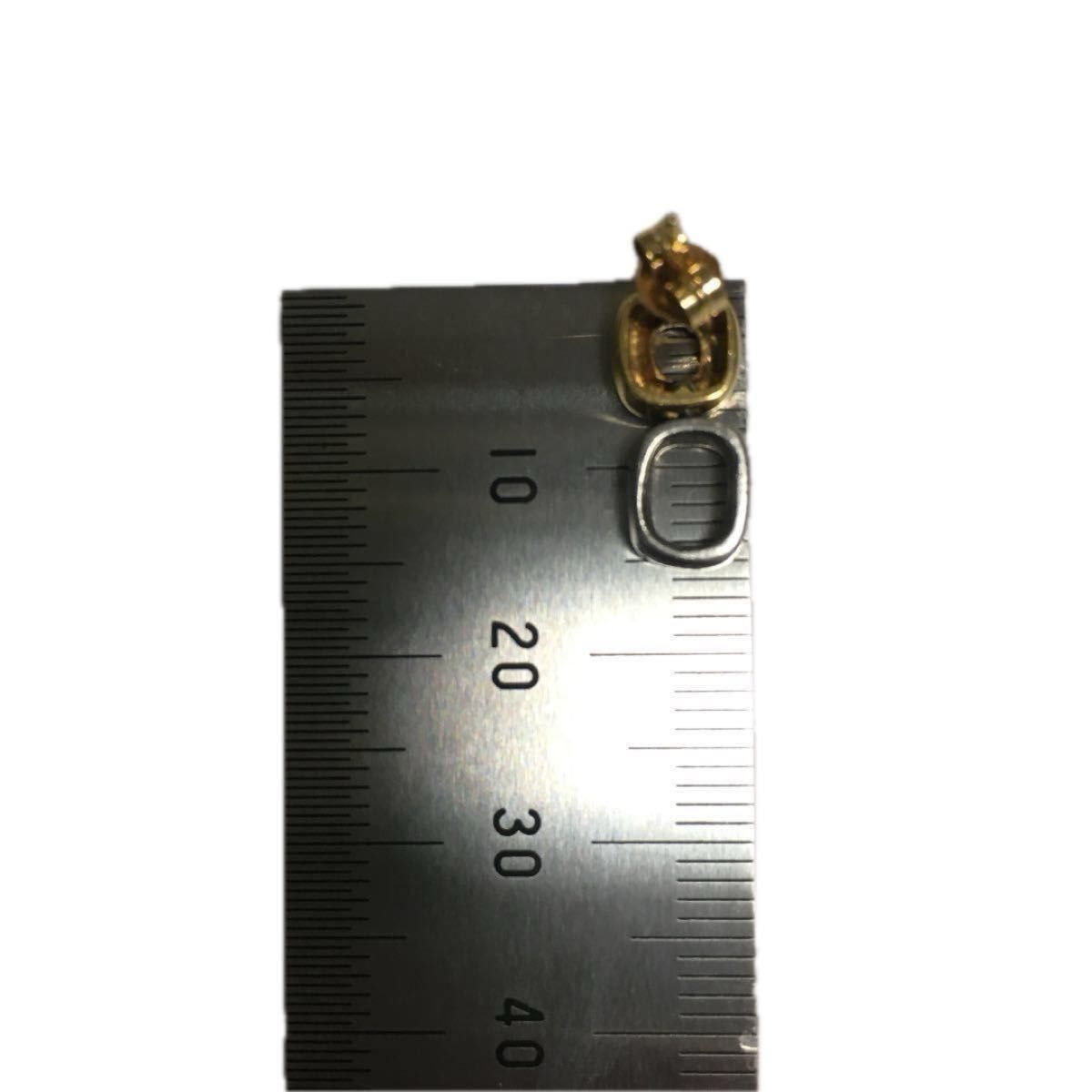 美品★Pt900 K18YG ダイヤモンド ピアス 片耳のみ 銀座購入 天然石★