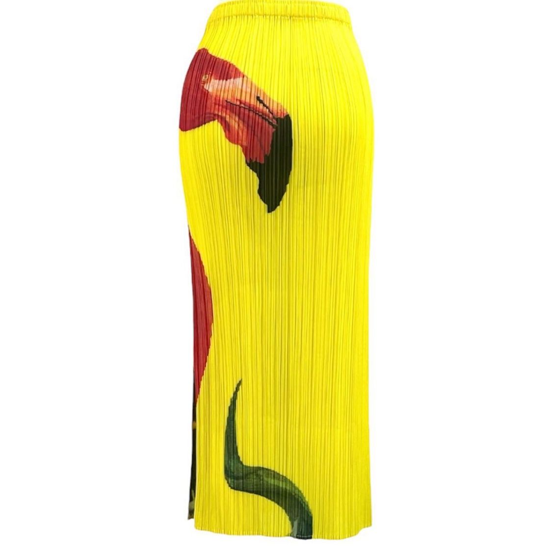 新品同様 レア 希少 ISSEY MIYAKE イッセイミヤケ PLEATS PLEASE プリーツプリーズ スカート 鹿 フラミンゴ