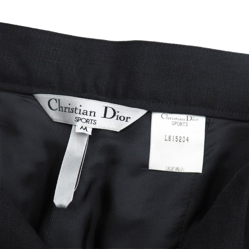 Christian Dior クリスチャンディオール ヴィンテージ パンツ サイズＭ 総リネン テーパードパンツ スラックス ブランド古着【中古】20260608/RA9703