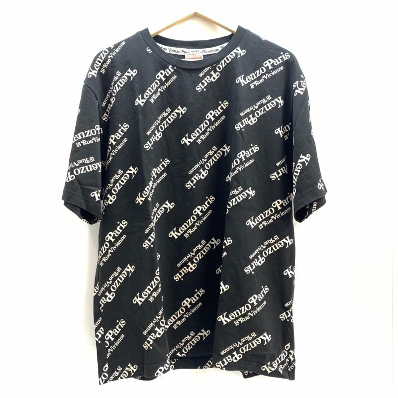 【中古】KENZO×VERDY BY VERDY OVERSIZE TSHIRT サイズL ブラック ケンゾー[92]