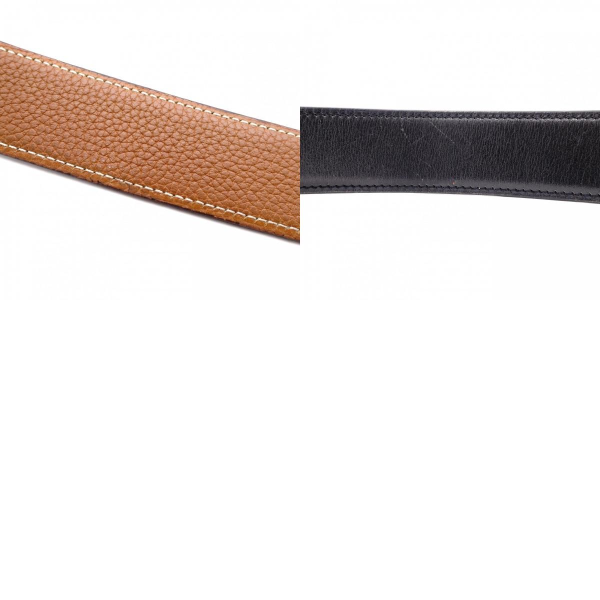 HERMES エルメス コンスタンス ベルト レザー ブラック ブラウン サイズ85 シルバー金具 HERMES エルメス コンスタンス ベルト レザー ブラック ブラウン サイズ85 シルバー金具
