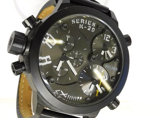 ウェルダー WELLDER ■ メンズ 時計 Kー29 メンズ ビッグフェイス ウォッチ 黒 ブラック □8D8E マク100