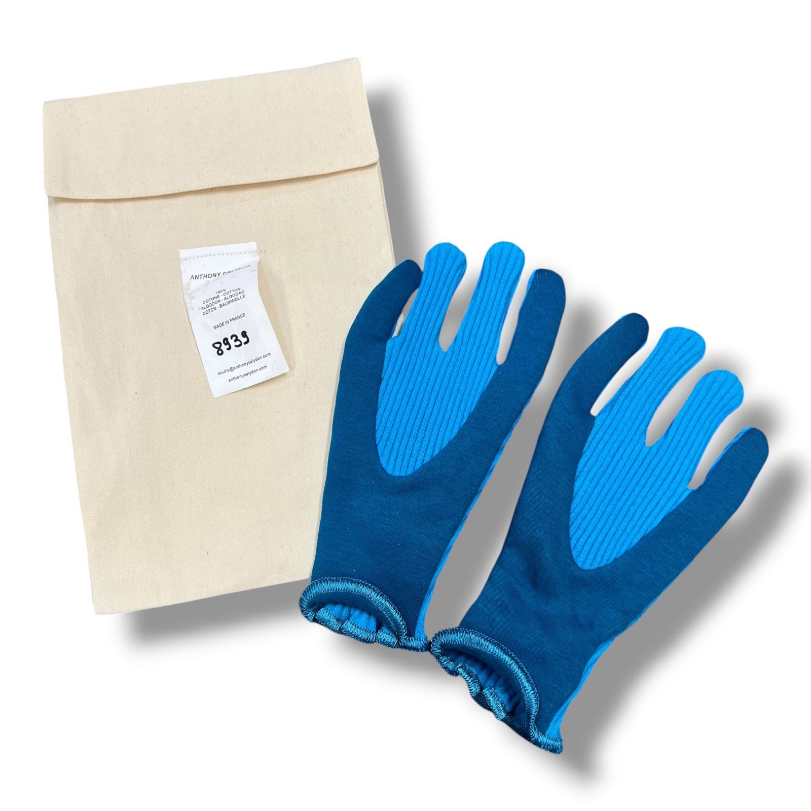ANTHONY CALYDON 青 手袋 Anthony Calydon Jersey gloves ジャージグローブ 手袋 アンソニー