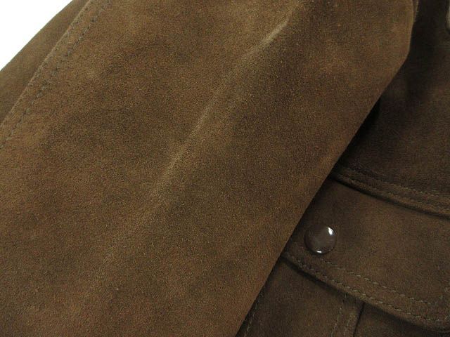 バンソン VANSON スエード トラッカージャケット 42 ダークブラウン Gジャンタイプ USA製