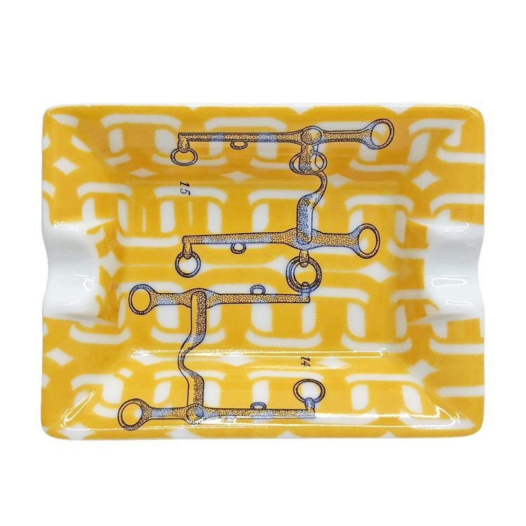 未使用品】 HERMES エルメス ミニ アッシュトレイ ×4 陶器 灰皿 ミニ 