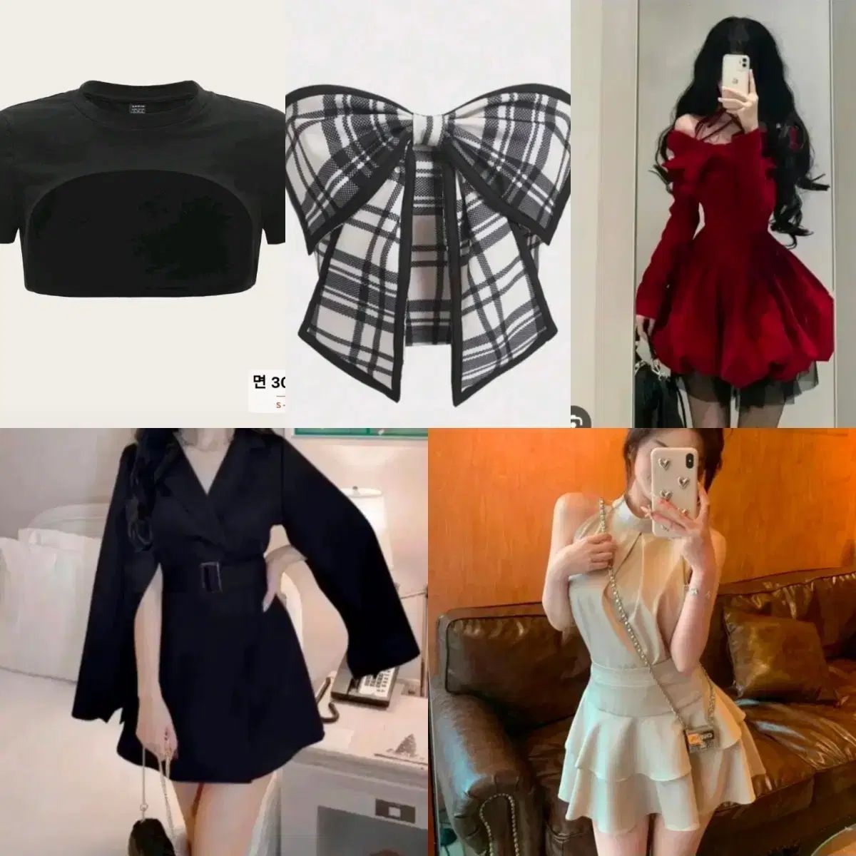 スナ系 量産型 地雷系 服 쉬인 GRL 誕生日 허니뮤 リボン トップス