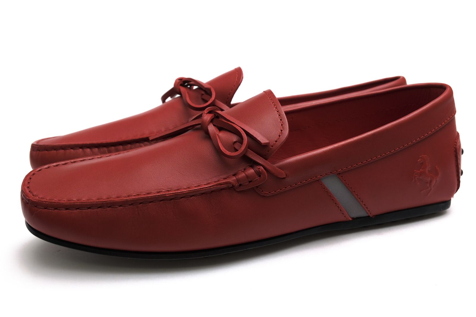 トッズ／TOD'S シューズ ドライビングシューズ 靴 メンズ 男性 男性用 レザー 革 本革 レッド 赤 XRM0LR0X250NFY 356D CITY GOMMINO CAVALLINO カヴァリーノモチーフ型押し スリッポン