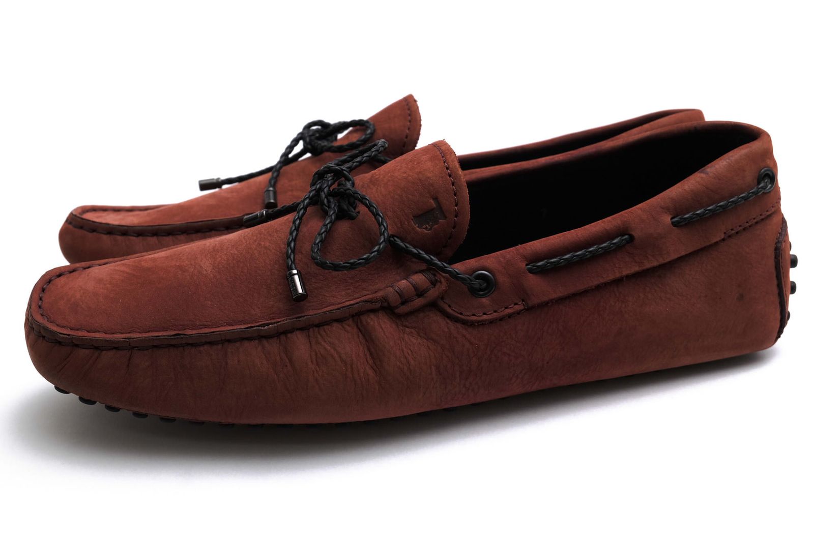 トッズ/TOD'S シューズ ドライビングシューズ 靴 メンズ 男性 男性用 スエード スウェード レザー 革 本革 レッド ブラウン 赤 茶 MOCASSINO GOMMINI ゴンミーニ タッセルローファー型 スリッポン 定番