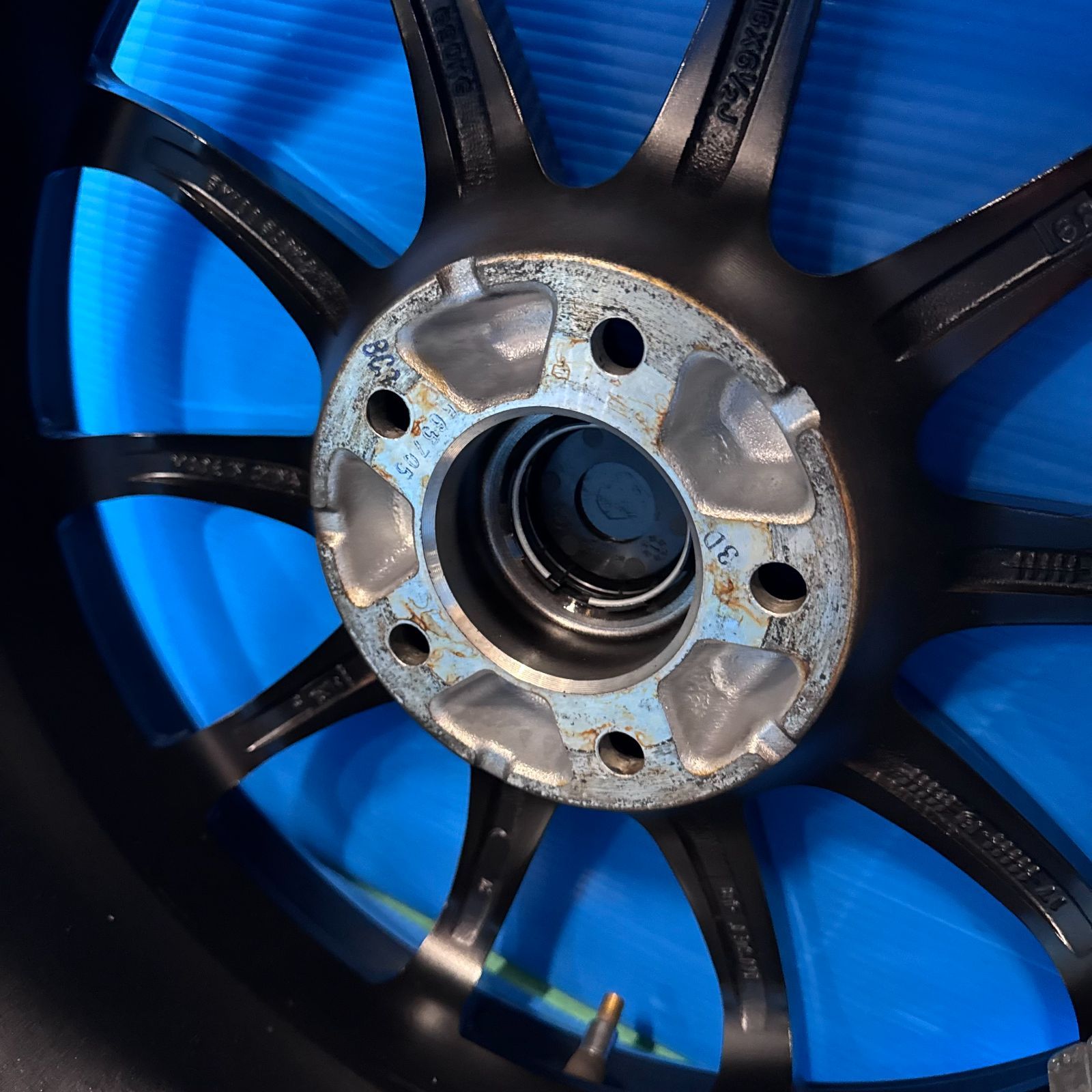 美品 軽量 G-SPEED 16インチ 4本 6.5J+48 5H 114.3 ブラック リム 