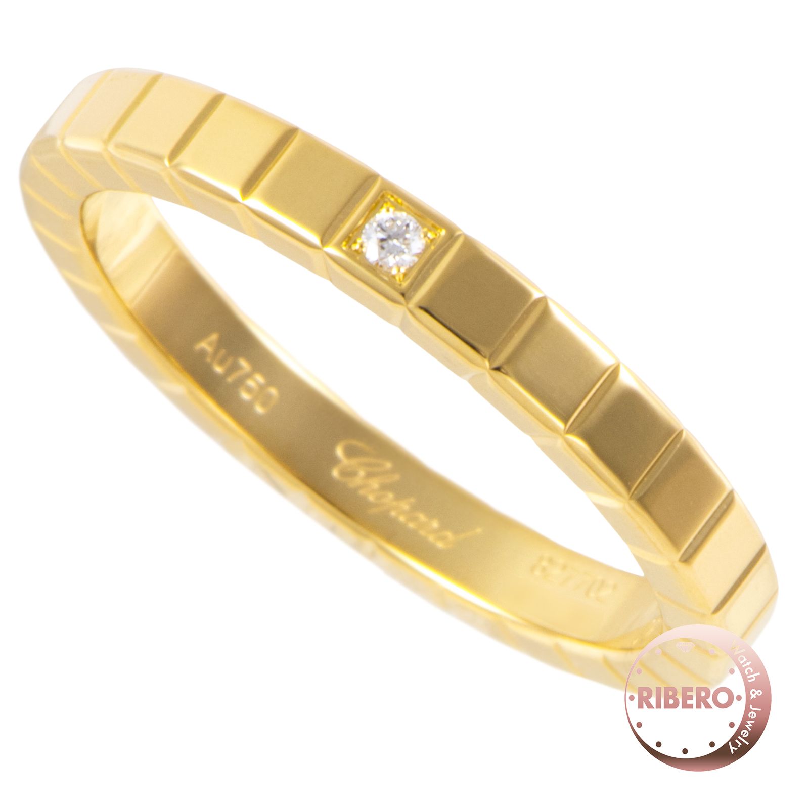 Chopard ショパール アイスキューブ リング 827702-0229 指輪 10号 K18YG ダイヤモンド ゴールド【中古】