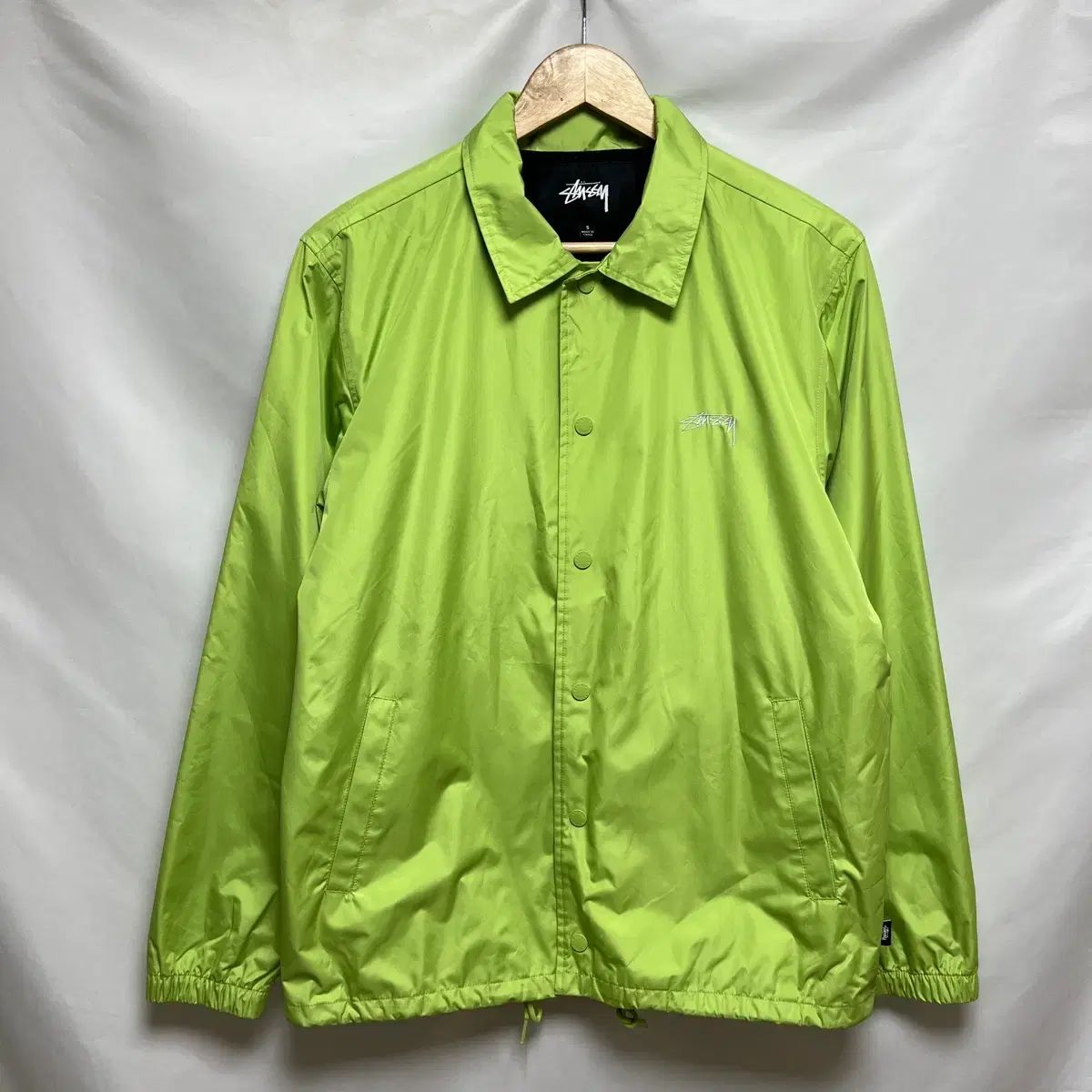 正規品/S STUSSY ジャパン Classic ライトグリーン コーチジャケット ウィンドブレーカー