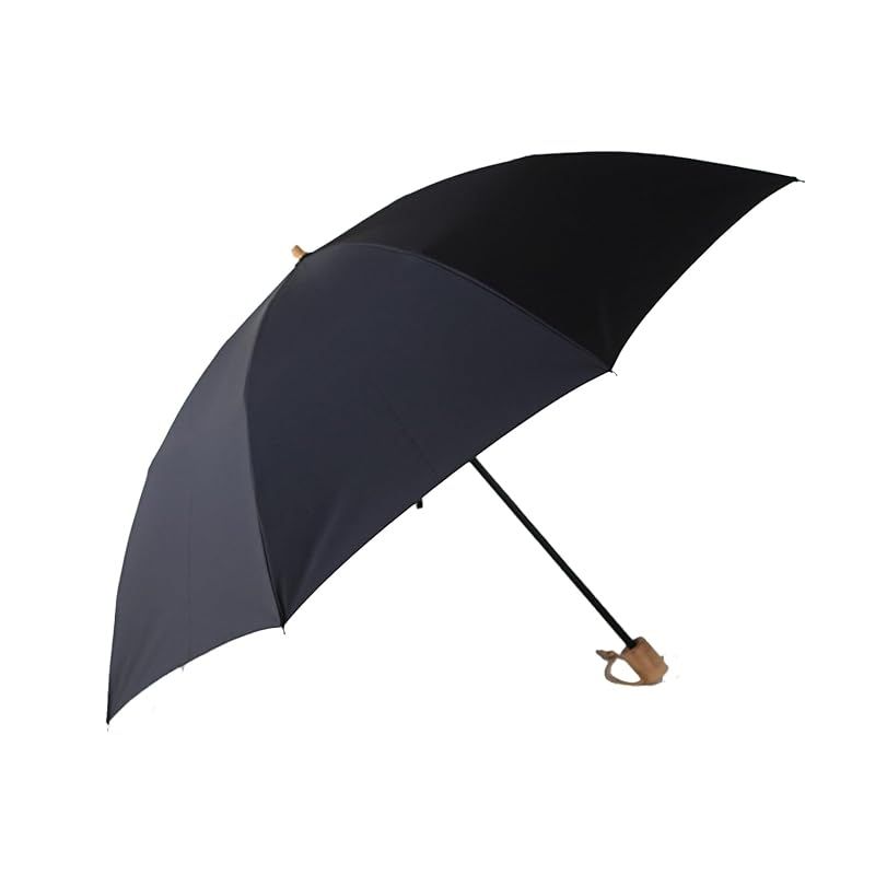 【新品】 日本製 ミラトーレ 55 8本骨 畳まずに持てる折り畳み傘 メンズ レディース 超撥水生地 コンパクト 軽い 長傘にもなる 2段折りたたみ傘 傘専門店 小宮商店 折55×8本 (ブラック)
