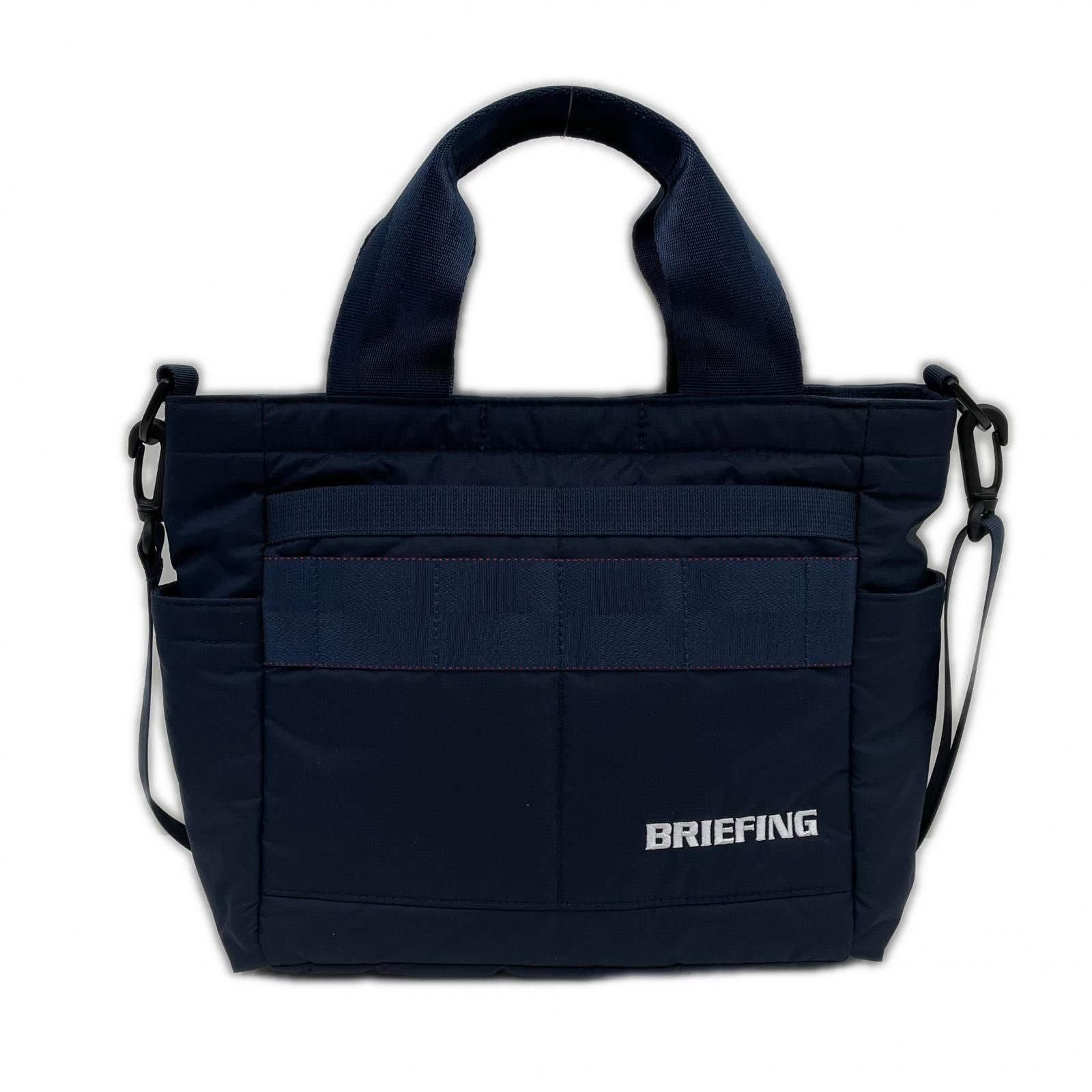 中古 ブリーフィング BRIEFING カートバッグ ネイビー トートバック ラウンドバック 2WAY ショルダー付き