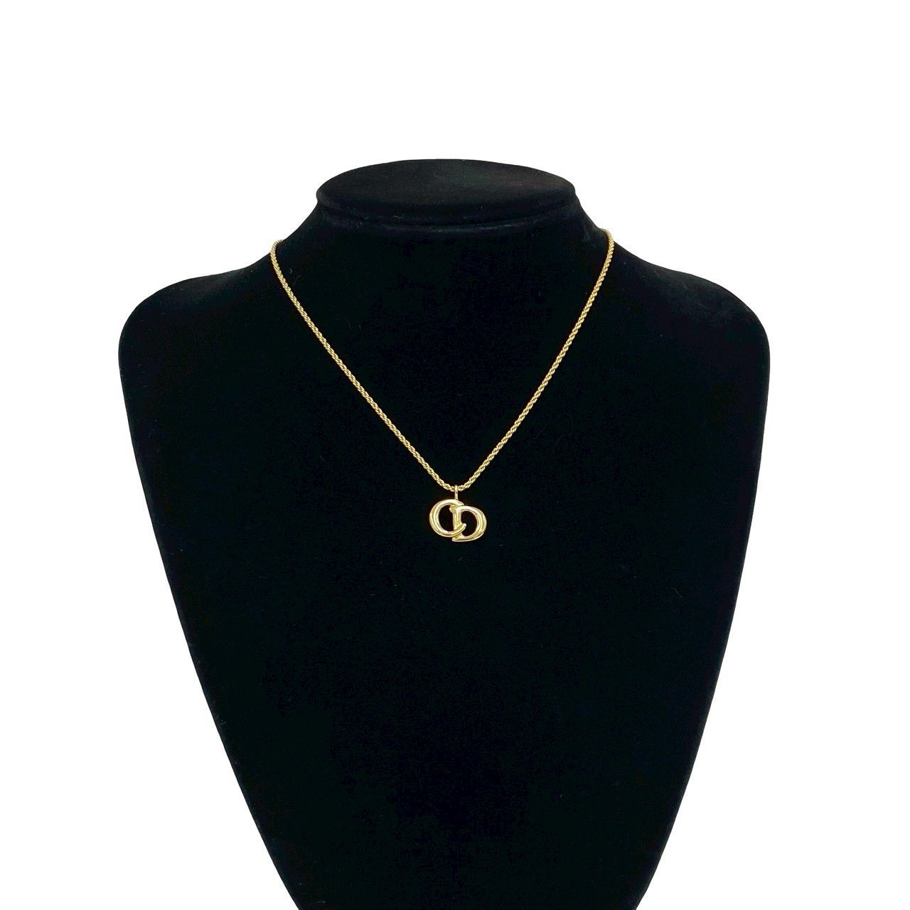 極 美品 Christian Dior ディオール CD ロゴ モチーフ GP チェーン 