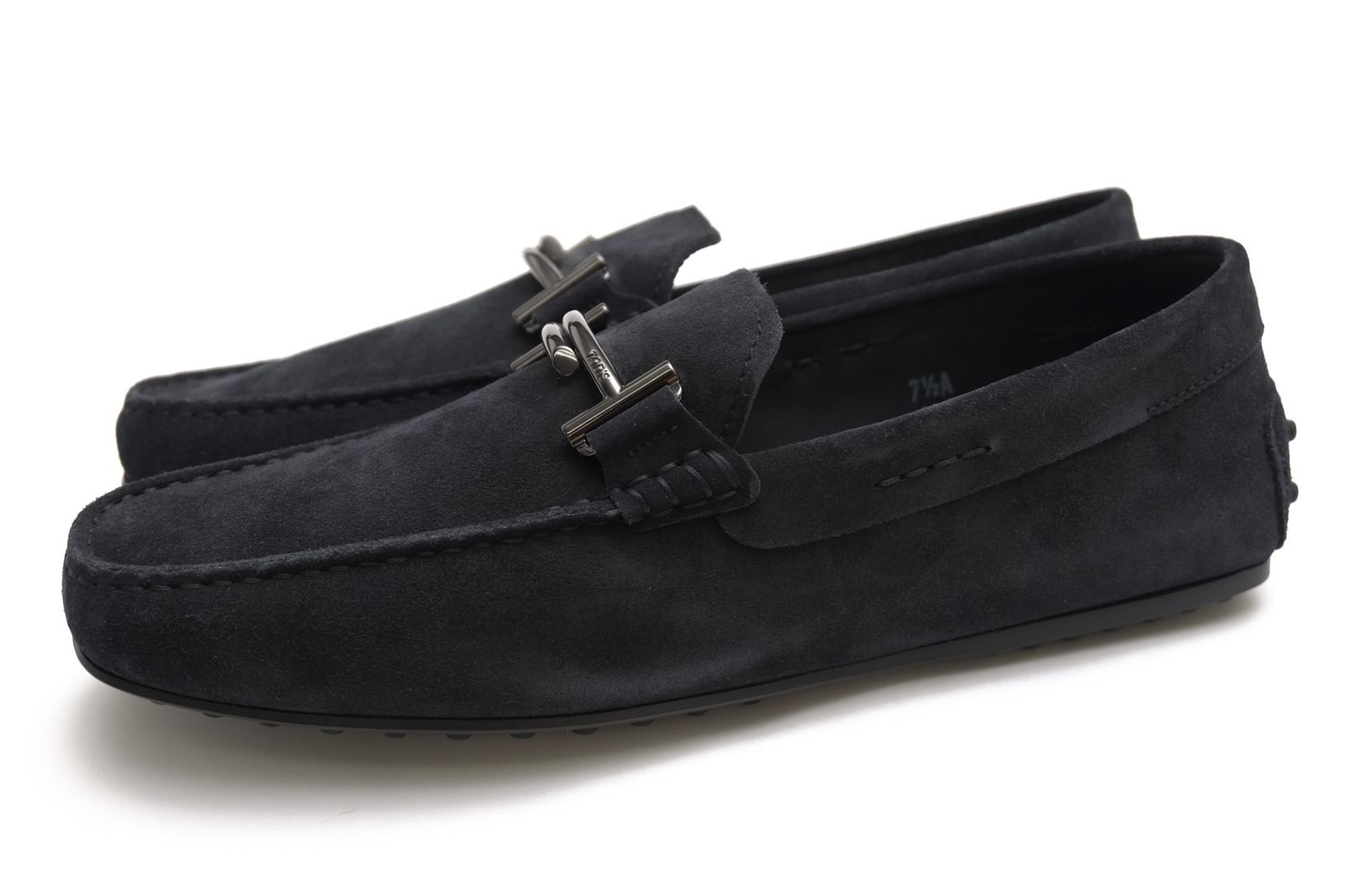 トッズ／TOD'S シューズ ドライビングシューズ 靴 メンズ 男性 男性用 スエード スウェード レザー 革 本革 ブラック 黒 XXM0LR0Q700RE0B608 DOPPIA T CITY GOMMINO スリッポン
