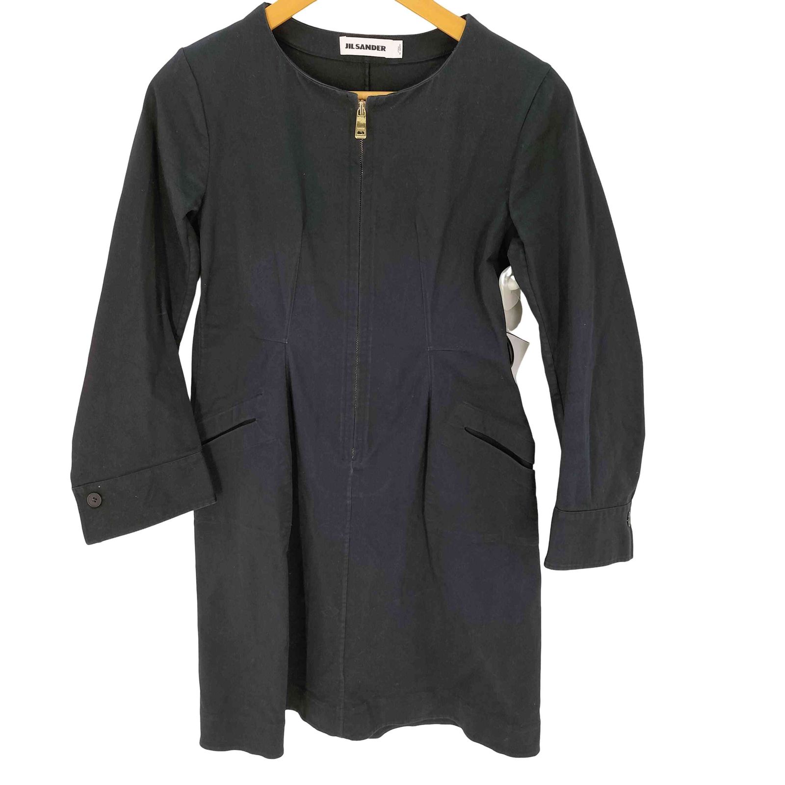 ジルサンダー JIL SANDER ジップアップノーカラーワンピース レディース 34