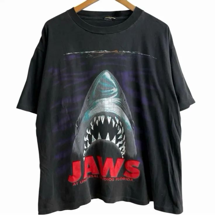 90s ヴィンテージ JAWS ジョーズ 映画 ムービー Tシャツ シングルステッチ