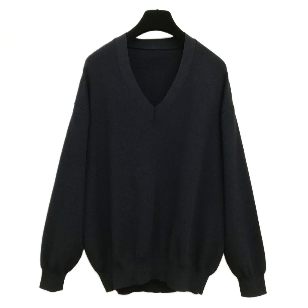 ミューズ ドゥーズィエム クラス MUSE de Deuxieme Classe 21AW Heartrich Vネック プルオーバー ニット セーター 美品 ブラック