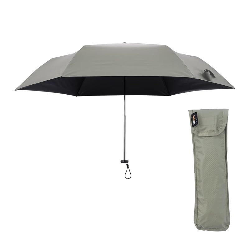 【新品】 [AMVEL]アンベル 折りたたみ傘 HEATBLOCK Fabric Lightweight folding 遮光100% 超軽量 140g カーボン骨 撥水Easy-Dry CORDURA コーデュラ 使用時 90×50cm 収納 25cm×8c