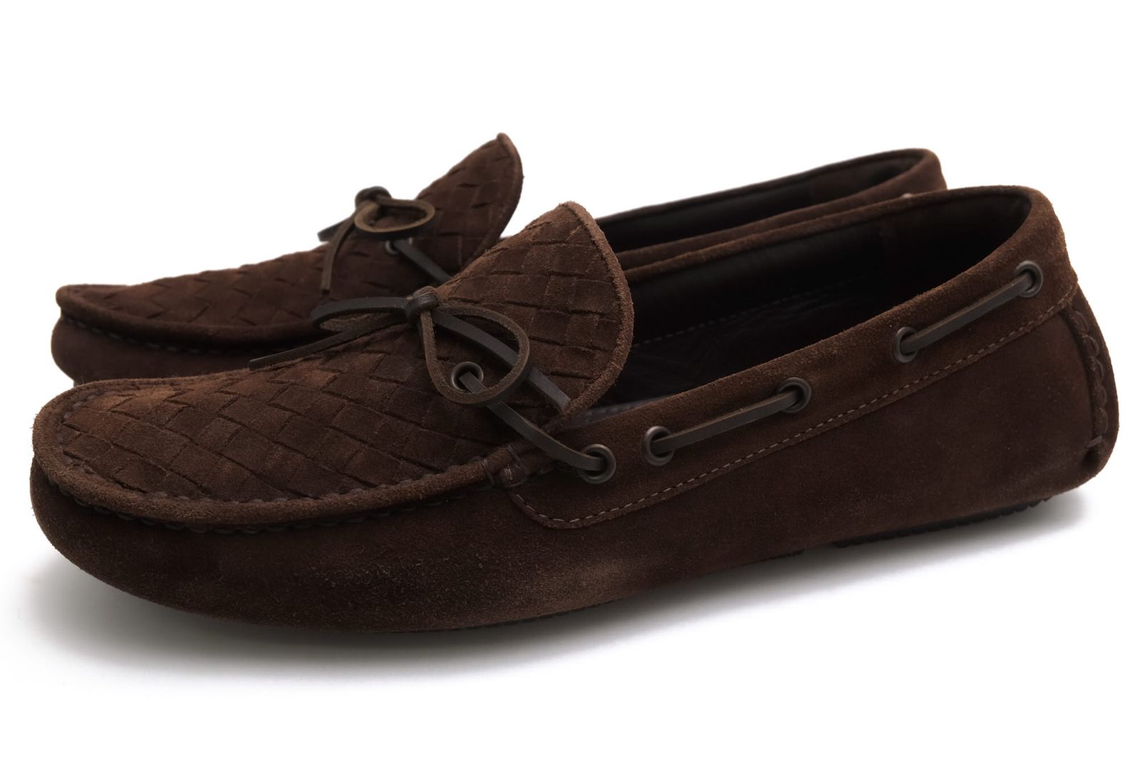 ボッテガヴェネタ／BOTTEGA VENETA シューズ ドライビングシューズ 靴 メンズ 男性 男性用 スエード スウェード レザー 革 本革 ダークブラウン 茶 ブラウン 308160 VFCA1 2580 MOCA PELLE S.GOMMA スリッポ