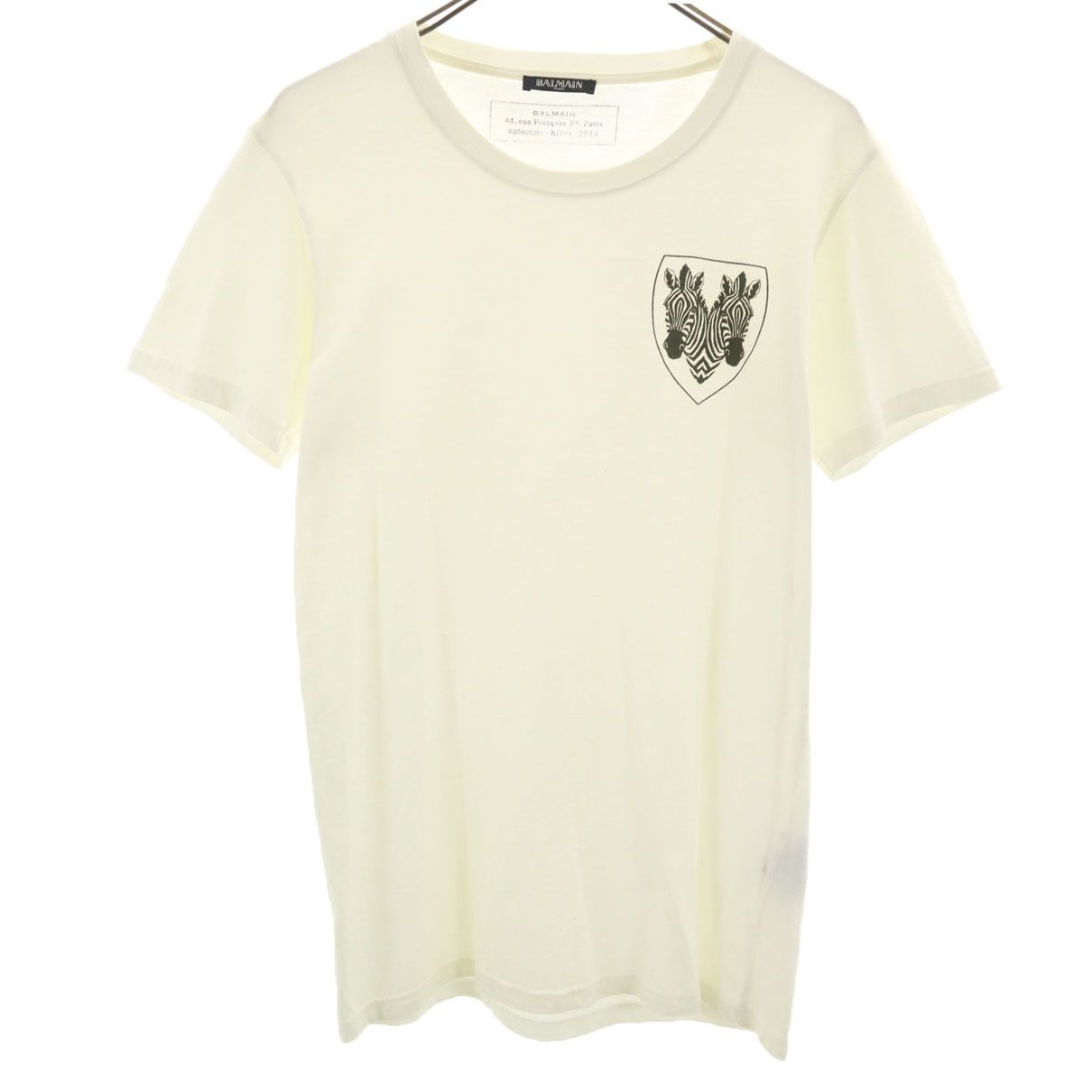BALMAIN バルマン 半袖 Tシャツ S ホワイト メンズ 古着