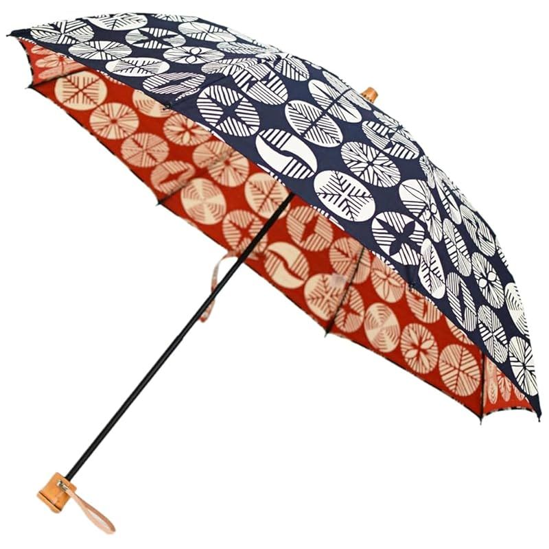 【新品】 日本製 伊砂文様 折傘 50cm 晴雨兼用 レディース 2段折りたたみ傘 風呂敷 和柄 UVカット 小宮商店 (松)