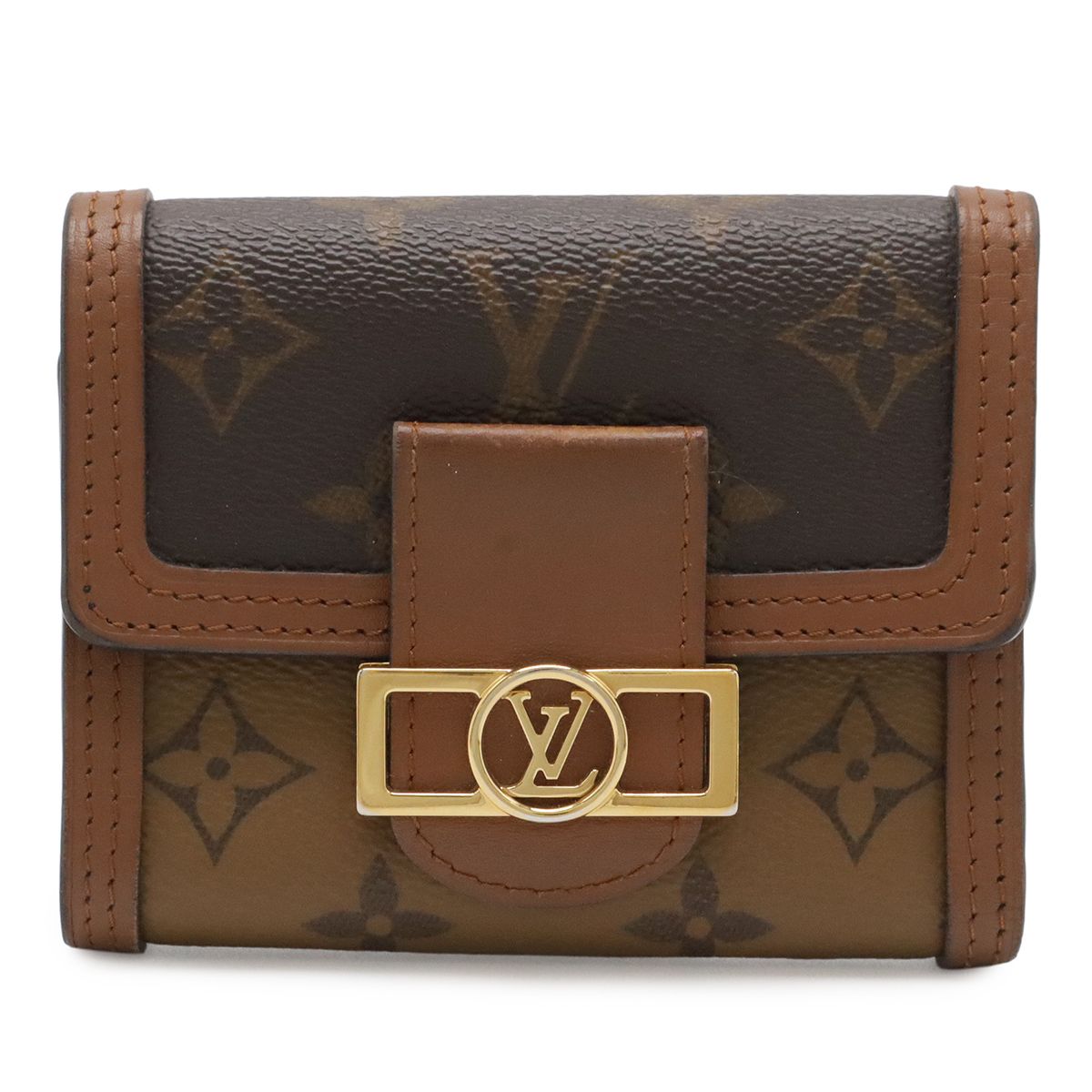 LOUIS VUITTON ルイ ヴィトン モノグラムリバース ポルトフォイユ ドーフィーヌ コンパクト 3つ折財布 三つ折り財布 M68725