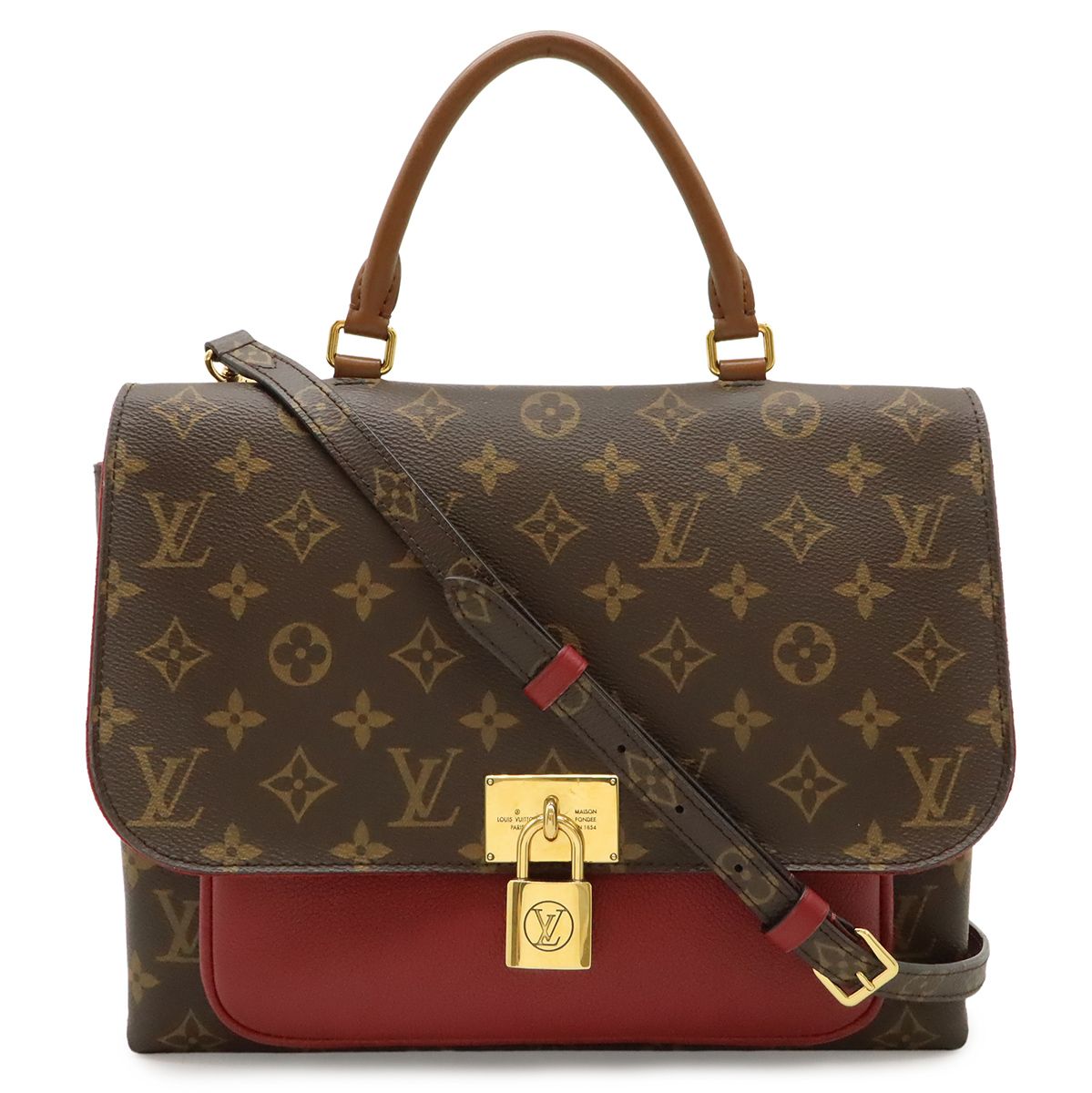 LOUIS VUITTON ルイ ヴィトン モノグラム マリニャン ハンドバッグ 2WAY ショルダーバッグ 斜め掛け レザー フューシャ M43959